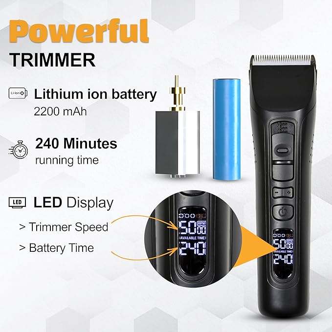 Brio Beardscape V1 Beard Trimmer for Men Professional with Low Friction Ceramic Blade, Cordless Professional Hair Trimmer for Barbers with 4 Hrs of Long Battery Timing, Ideal for Beard & Body (Black)