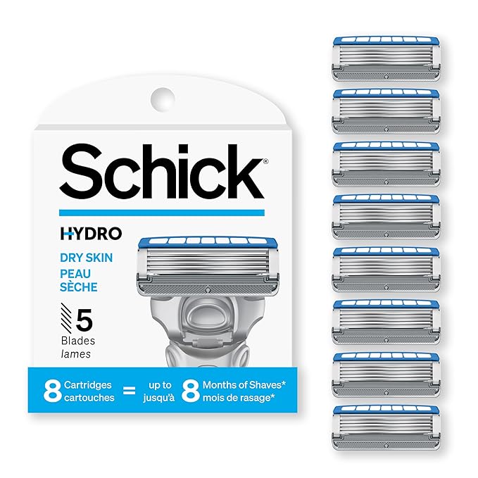 Schick Hydro 5 Sense Hydrate Razor Refills for Men, 8 Count (Pack of 1)