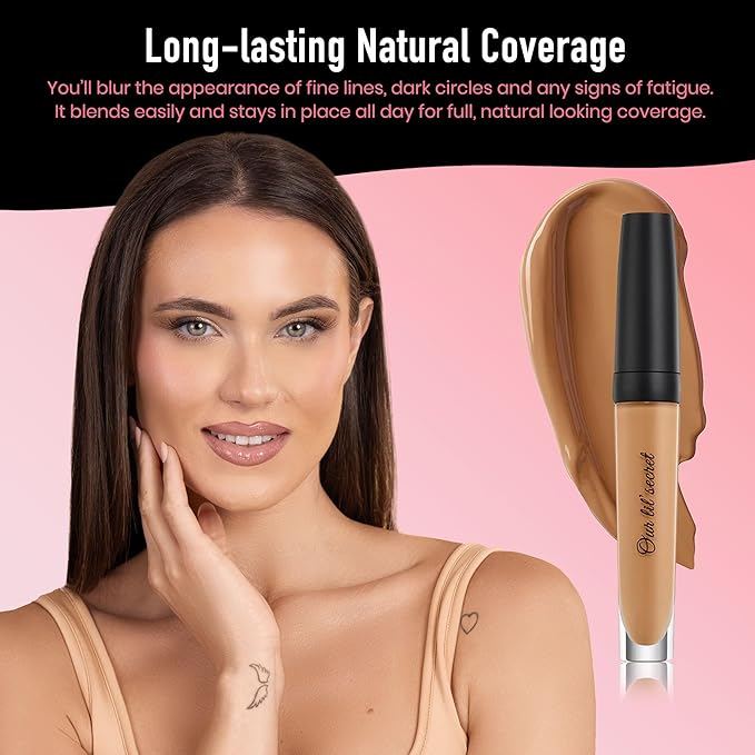 Frankie Rose Cosmetics Our Lil' Secret Concealer Sweat-Proof & Matte Under Eye Concealer, Long Lasting Full Coverage For Fine Lines, Dark Circles & Hide Imperfections - Java