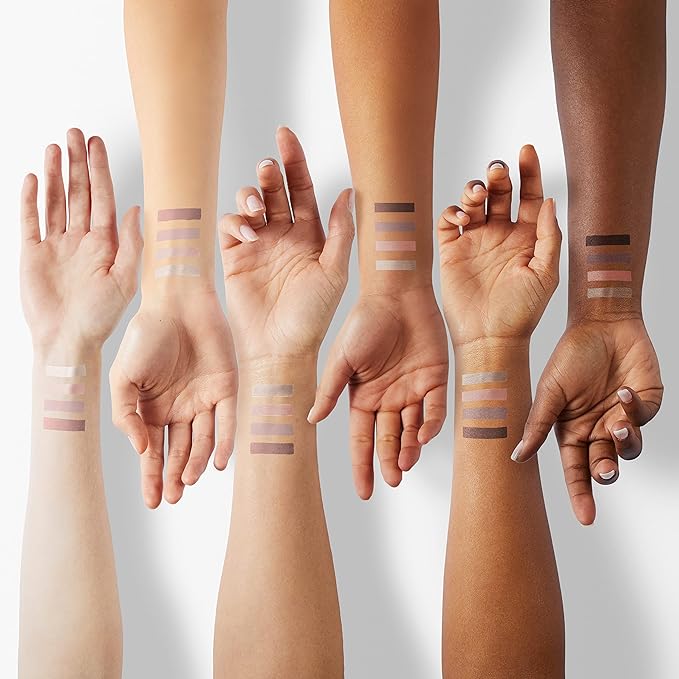 Honeybee Gardens Skinny Dip Eye Shadow Palette, Clean and Bold, 4 Highly Pigmented Colors With Long Lasting Luxe Finish, Vegan, Cruelty-Free, Gluten-Free, and Paraben-Free, Net Wt 1.3g Each