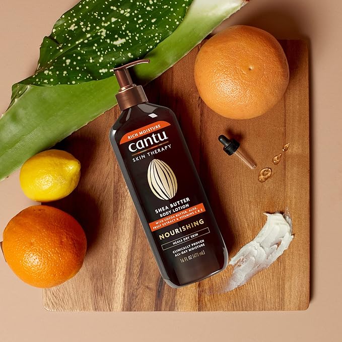 Cantu Skin Therapy Shea Butter Nourishing Body Lotion for Dry Skin, 16 Fl Oz