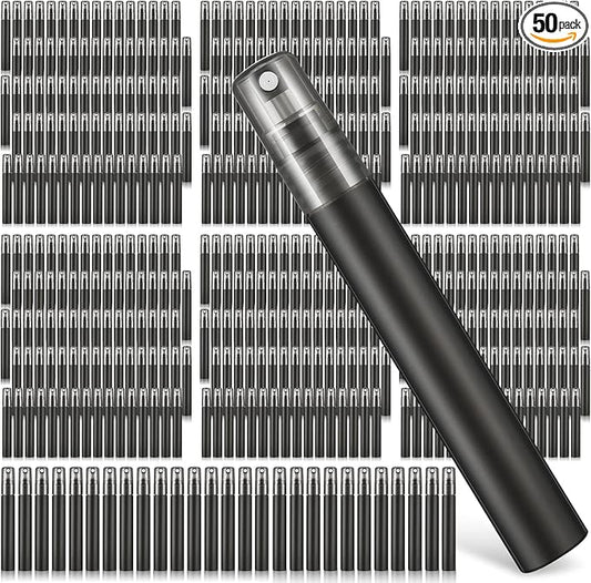 Remerry 10 ml Perfume Spray Bottles Plastic Travel Refillable Mini Bottles for Women Small Fine Mist Sprayers Portable Frosted Perfume Sprayers Empty Atomizer for Essential Oil (50 Pcs)