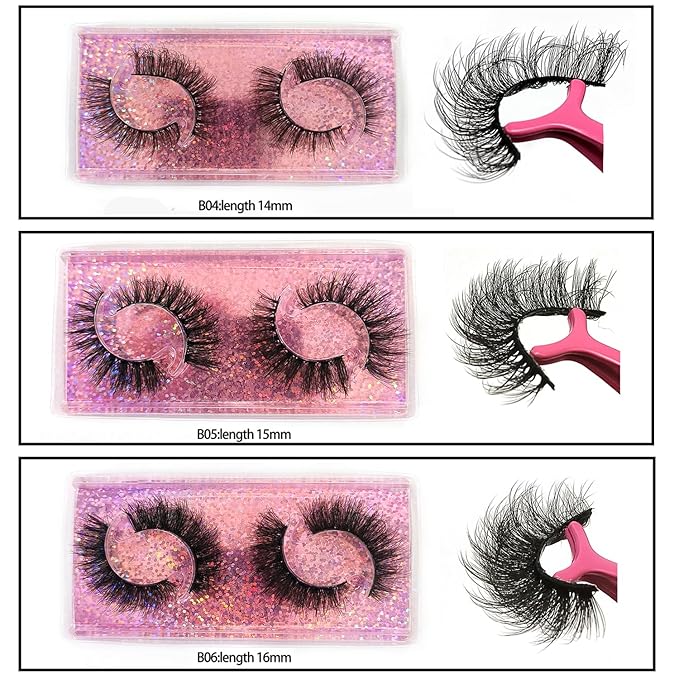 Fluffy False Eyelashes 12-15mm Natural Look Lashes 10 Styles Faux Mink Lashes Bulk Total 20 pairs