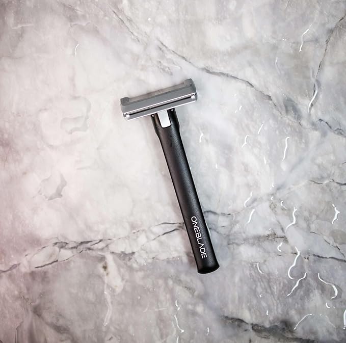 OneBlade ELEMENT Single-Blade Safety Razor, Classic Manual Shaving Razor, Black Aluminum