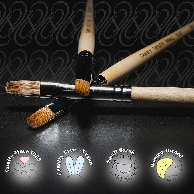 Tammy Taylor Acrylic Nail Brush Cleaner Liquid | Removes Solid Gel Nail Polish, Acrylic Dip Powder | All-in-One Poly Gel Slip Solution + Kolinsky Sable Nail Brush Conditioner, Cleaner & Restorer | 4oz