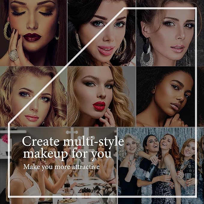 Menaka Magnetic Eyelashes Natural Look, 10 Pairs 3D Magnetic Lashes Kit with Applicator, 4 Tubes of Magnetic Liner, Updated Strongest Waterproof.Reusable Magnet Fake Eyelash.