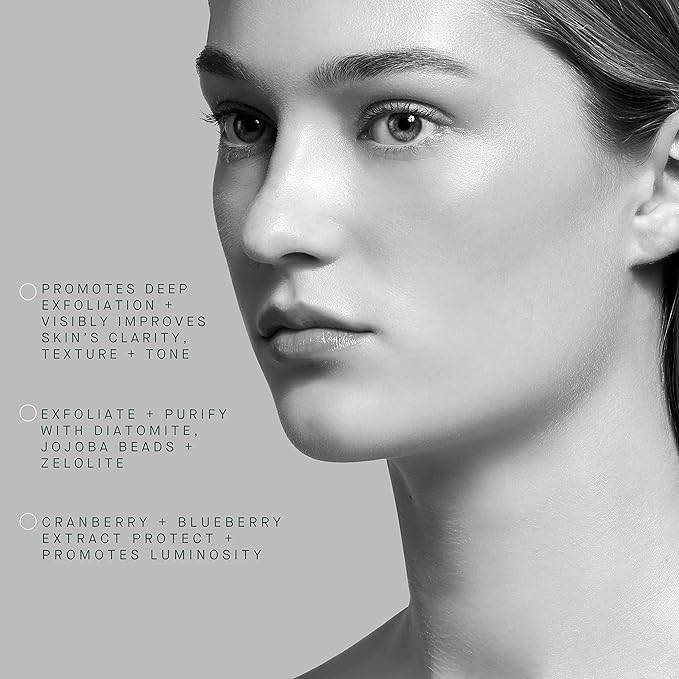 ARCONA Brightening Gommage - Exfoliate + Brighten with Jojoba Beads, Zeolite + Antioxidant Rich Blueberry + Cranberry Extracts - Made In The USA