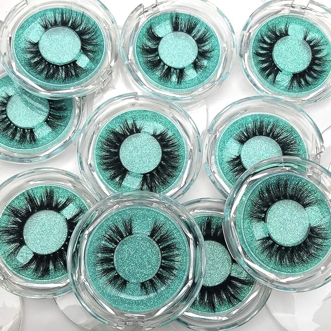 Mink Eyelashes 100% Siberian 3D Mink Fur Eyelashes Hand Made 16-20mm Natural Daily Eyelashes Cruelty-Free False Eyelashes Pack Cosplay Strip Eyelashes Wholesale 10 styles