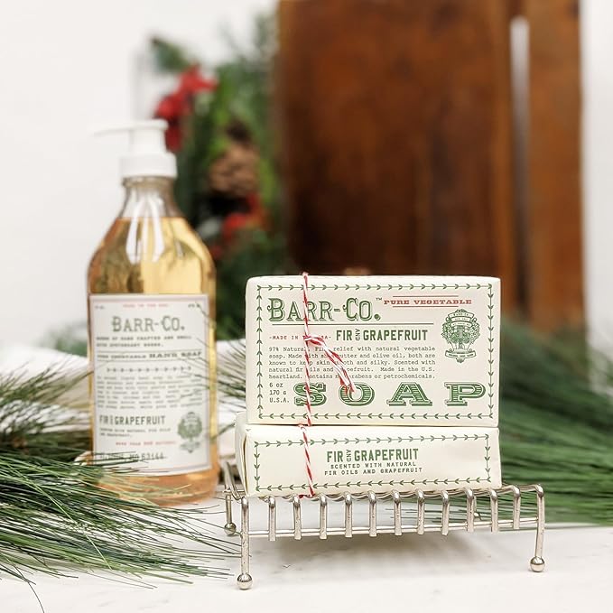 BARR-CO. Natural Hand Soap, Vegan Liquid Soap for Bathroom & Kitchen, Moisturizing Fir & Grapefruit 16 fl oz