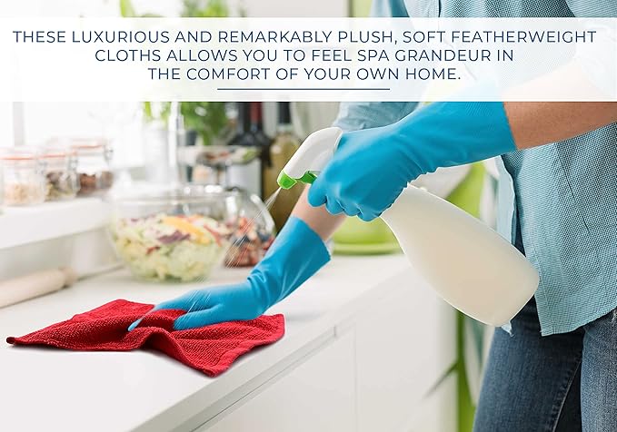 DAN RIVER 100% Cotton Washcloths 24 Pack Premium Quality Face and Body Cloth, Quick Dry Essential Towels for Bathroom, Hand, Kitchen & Cleaning, Baby Washcloths | 12X12 in | 400 GSM | Red