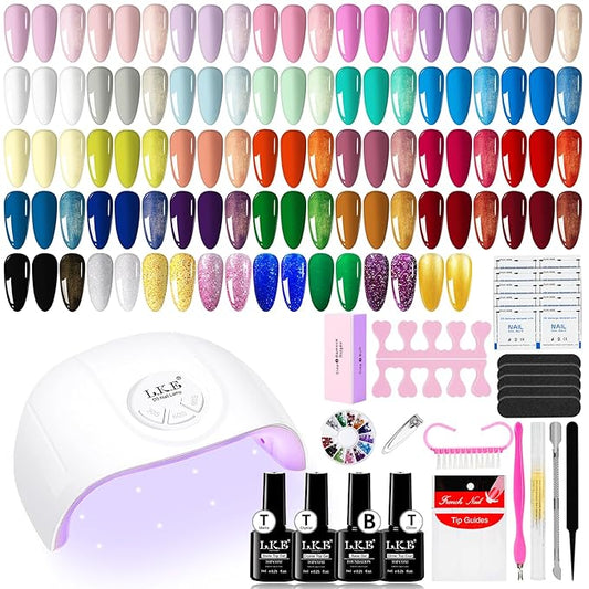 Gel Nail Polish Kit with UV Light, ARCWEISSO 36 Colors Gel Nail Polish Set with Base and Matte&Glossy Top Coat Soak Off All Season Nail Set Manicure Tools Gift for Women