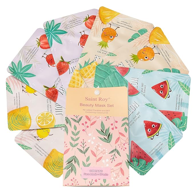 Mother's Day Gift for Mom face mask Skincare, 8-Pack face masks skincare Beauty Facial sheet Mask Skin Care for Teens Girls Women face masks bulk