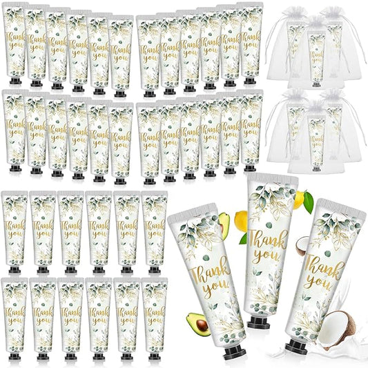 48 Sets Baby Shower Hand Cream Bulk Thank You Baby Shower Favors Bridal Thank You Hand Cream for Guests Travel Size Lotion with Organza Bags