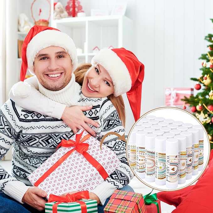 50 Pcs Lip Balm Bulk Christian Gift for Women Faith Religious Bible Verse Lip Balm Inspirational Gift Scripture Moisturizing Lip Care Product for Coworker Sister Teacher(Boho)