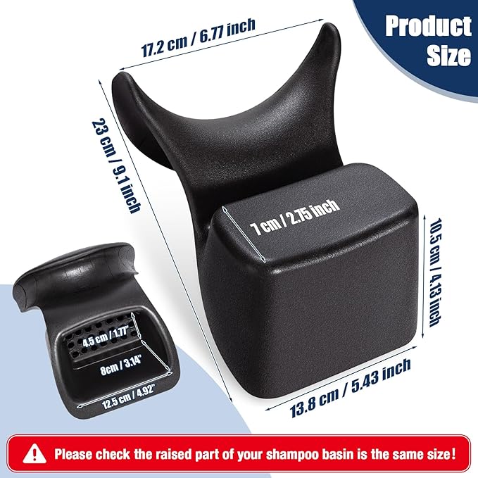 Udefineit Salon Shampoo Neck Rest Cushion, Non-Slip Silicon Shampoo Neck Rest for Sink, Comfortable Shampoo Bowl Neck Rest Pillow, Portable Neck Support for Salon Hairdressing Spa Washing Sink Basin