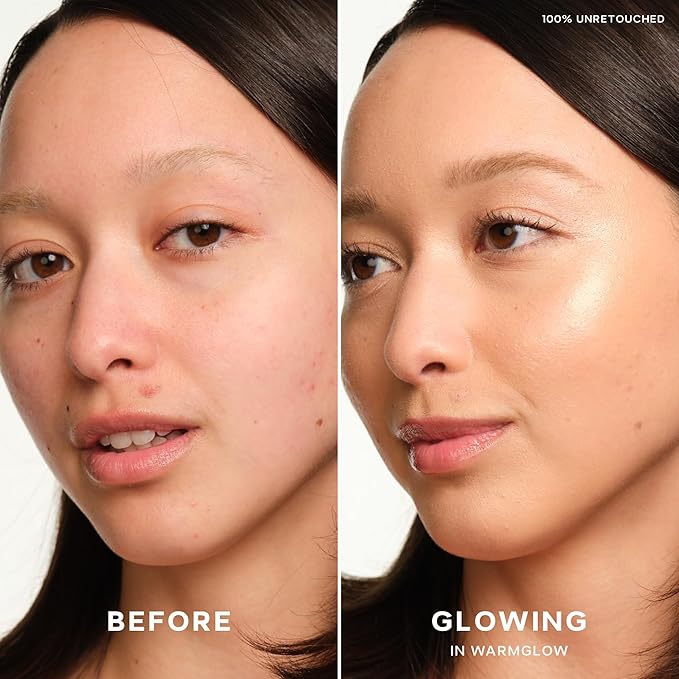 Saie Glowy Super Gel Lightweight Illuminator - Luminizer and Makeup Primer for Glowing Skin - Enriched with Vitamin C + Hydrating Squalane Oil - Warmglow (1 oz)