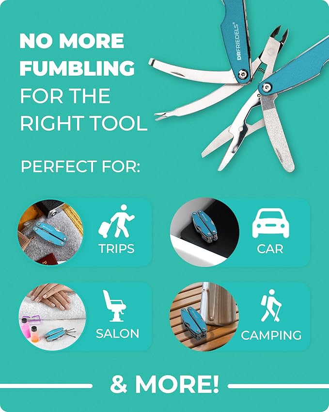 Manicure and Pedicure Kit - 9 in 1 Professional Manicure Set For Women & Men with Cuticle Trimmer, Cuticle Remover, Cuticle Pusher - Nail Techs & Nail Lovers’ Manicure Set Professional by DrFriedels