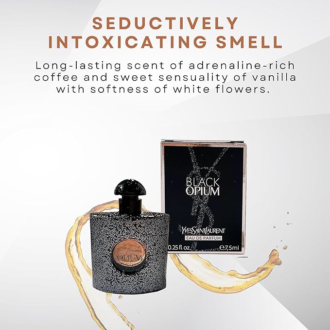 Yves Saint Laurent Black Opium Perfume for Women Mini EDP Splash 0.25 Ounce