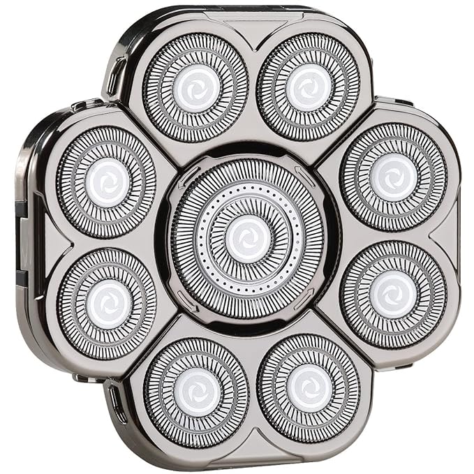 Upgraded 9 Blades Body & Head Shaver for Head Shaver Many Brands 9 Blades Replacement Shaver Head Blade 9 Heads Beard Electric Razor Shaver Head for Blad Men