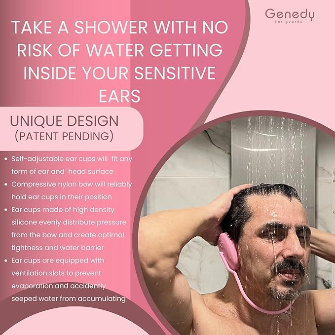 Ear Covers for Shower, Heat and Hair Dye Protection - Black - Waterproof Ear Covers for Washing Hair - Reusable Silicone Ear Caps For Hair Dye - Ear Protectors From Heat Styling and Dryer