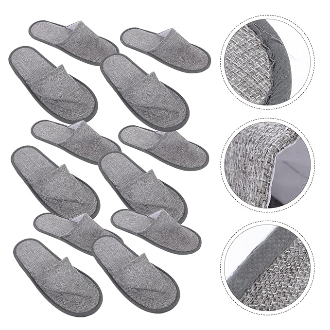Artibetter Hotel Disposable Slippers 20pcs Travel Cotton Linen Household Pulled Cloth Wedding Slippers