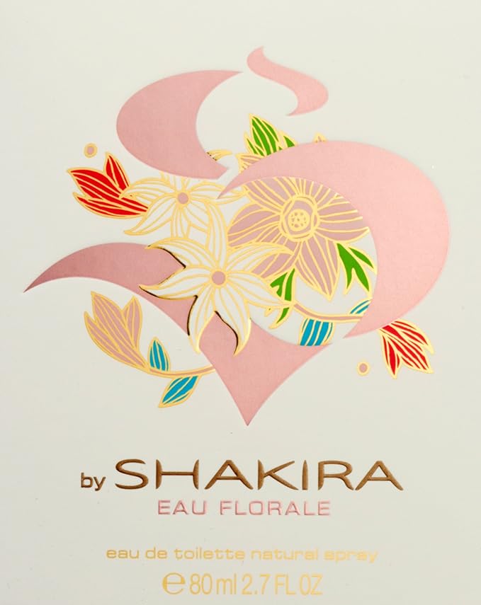 Shakira Perfumes - S Eau Florale for Women - Long Lasting - Femenine, Romantic and Charming Fragance - Fresh and Floral Notes - Ideal for Day Wear - 2.7 Fl Oz