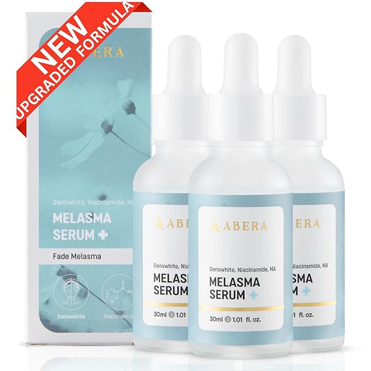 Abera Melasma Serum Plus with Niacinamide and Hyaluronic Acid, Dark Spot Corrector Serum, Melasma Treatment for Face, Suitable for All Skin Types, Set of 3