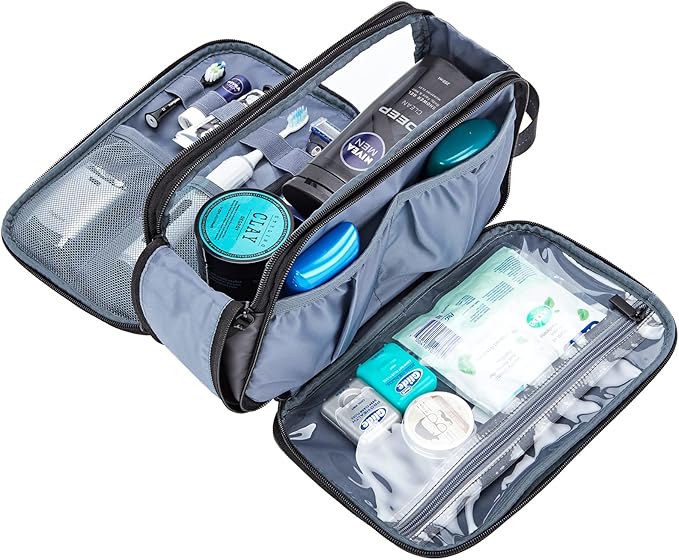 ZEEMO Toiletry Bag for Men, Water-resistant and Leak-Proof Dopp Kit with Large Capacity for Toiletries
