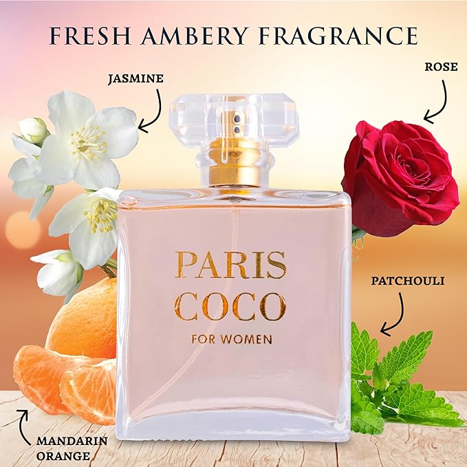 Paris for Women Eau De Parfum 3.4 Oz Pure Femininity in a Bottle Delicate Floral Scents of Jasmine and May Rose A Fragrance That Will Get You Noticed Cruelty Free Perfume Precious Gift for Women
