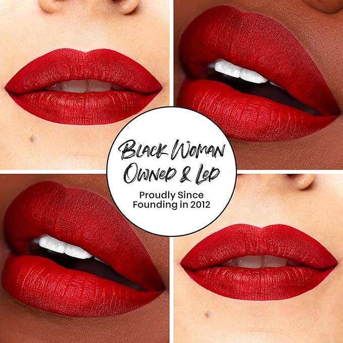 The Lip Bar - Nonstop Liquid Matte Lipstick 2-Pack, Bawse Lady (Blue Red) - High Pigment - One Swipe - Long Lasting - Jojoba Oil & Vitamin E - Vegan & Cruelty Free - Makeup & Cosmetics - .24 fl oz