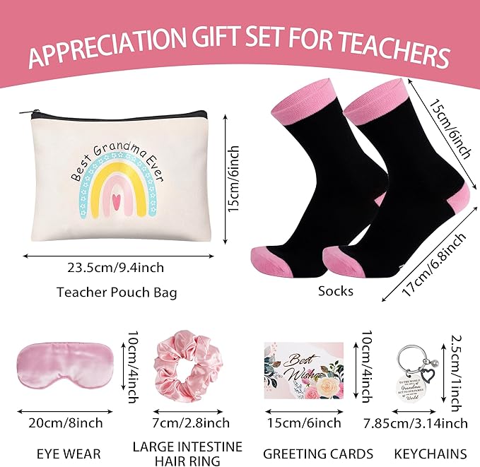 12 Pieces Grandma Gifts Box, Birthday Gifts for Grandma from Granddaughter Grandson,Nana Gifts Basket Grandma Birthday Gifts for Gigi Grandmother