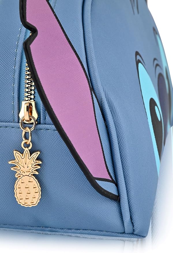 Fast Forward Disney Stitch Makeup Bag for Women | Lilo and Stitch PU Leather Travel Toiletry Bag for Women | Make Up Travel Bag Cosmetic Bag Makeup Pouch