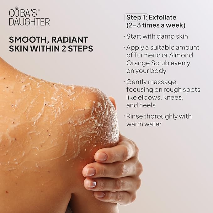 COBA'S DAUGHTER 3-Piece Body Care Gift Set | Mother's Day Gift set| Honey Turmeric Scrubs & Almond Orange Scrubs | Soothing Aloe Vera Gel| Shower Therapy for Women| Travel Size Beauty