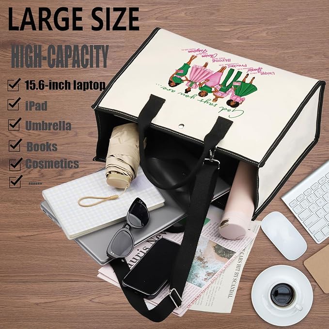 WZMPA Sorority Sisters Cosmetic Makeup Bag - Pink and Green Gift - God Says You Are - Zipper Pouch Greek Paraphernalia (God Says AK -TB)