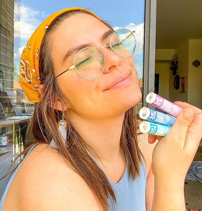 Eco Lips - Pure & Simple Raspberry, Coconut and Vanilla Organic Lip Balm 9-Pack (0.15 oz.) - 100% Natural. 100% Plastic-Free Plant Pod Packaging. Made in USA