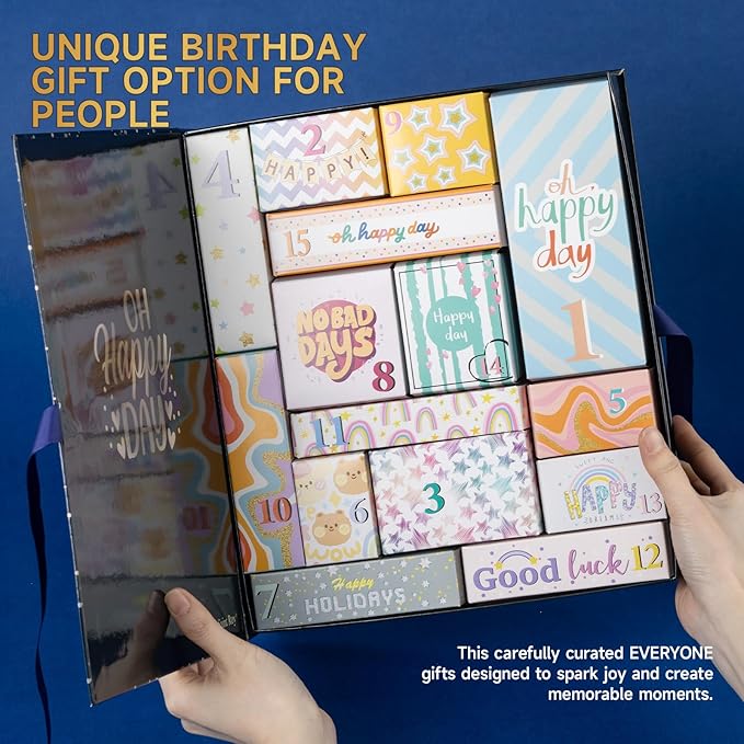 Mother's Day Gifts Holiday Beauty Advent Calendar Women's Spa Gift Set, Individual Gift Box Calendar for Women Full Kit Gift Surprise Box Bath & Body Product Set 15 Individually Boxed Holiday Gifts