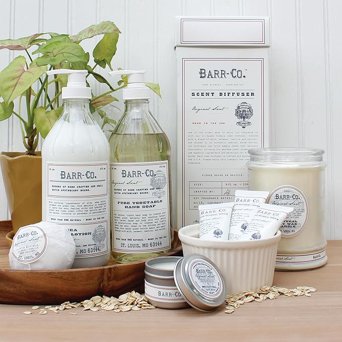 BARR-CO. Hand Soap – Natural Liquid Soap with Oat, Vanilla & Vetiver, Moisturizing Vegan Formula for Bathroom & Kitchen, Original Scent 16fl oz