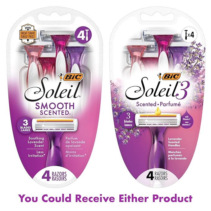 BIC Soleil Twilight Disposable Razor, Women, 4-Count (Pack of 6)