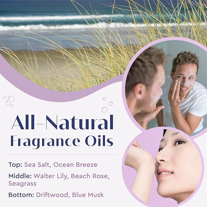 Loofa Duo Set - Exfoliating Sea & Grapefruit Soap Bars - Natural Fragrance - Hydrating & Moisturizing Triple-Milled Luxury - 10.5 Oz Each