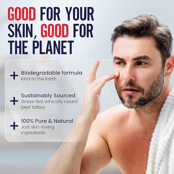 Beef Tallow for Skin – Grass-Fed Whipped Tallow Honey Balm with Beeswax & Olive Oil | 4oz Unscented Moisturizer for Face & Body | Deep Hydration for Dry, Sensitive Skin