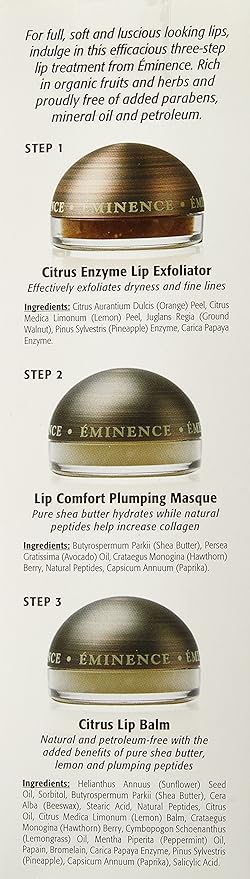 Eminence Organics Lip Trio, 0.27 fl oz.