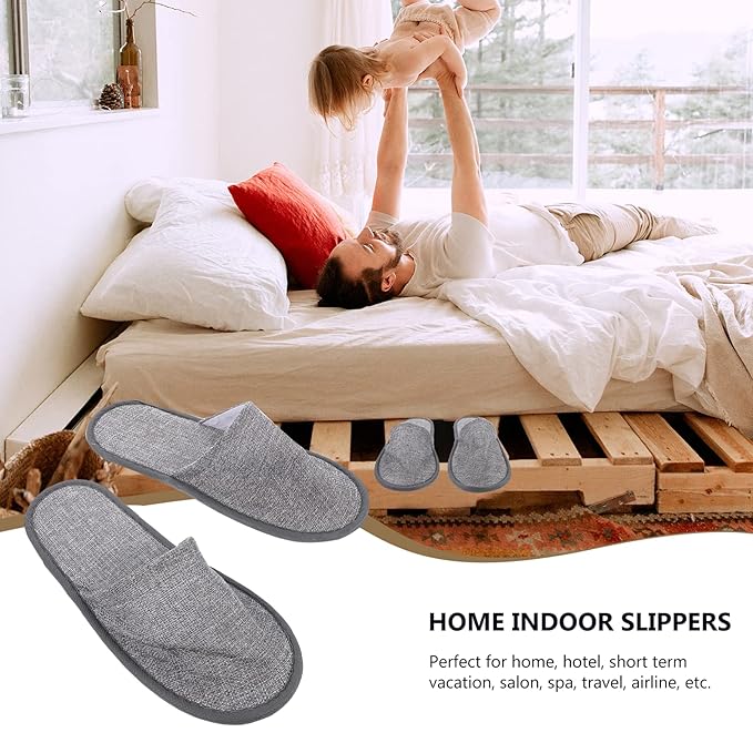 Artibetter Hotel Disposable Slippers 20pcs Travel Cotton Linen Household Pulled Cloth Wedding Slippers