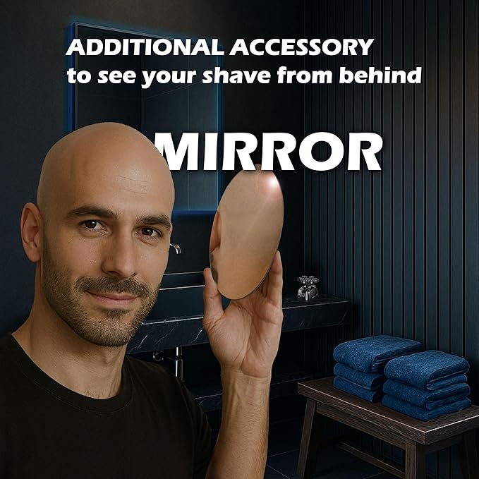 Head Shaver for Bald Men 7D – Smooth Electric Razor, Waterproof, Ergonomic Grip, Fast Charging, 120-Min Battery, Grooming Kit with Beard & Nose Trimmer for Face & Skull