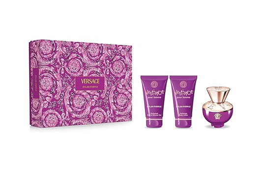 Versace Dylan Purple by Versace for Women - 3 Pc Gift Set 1.7oz EDP Spray, 1.7oz Body Lotion, 1.7oz Shower Gel