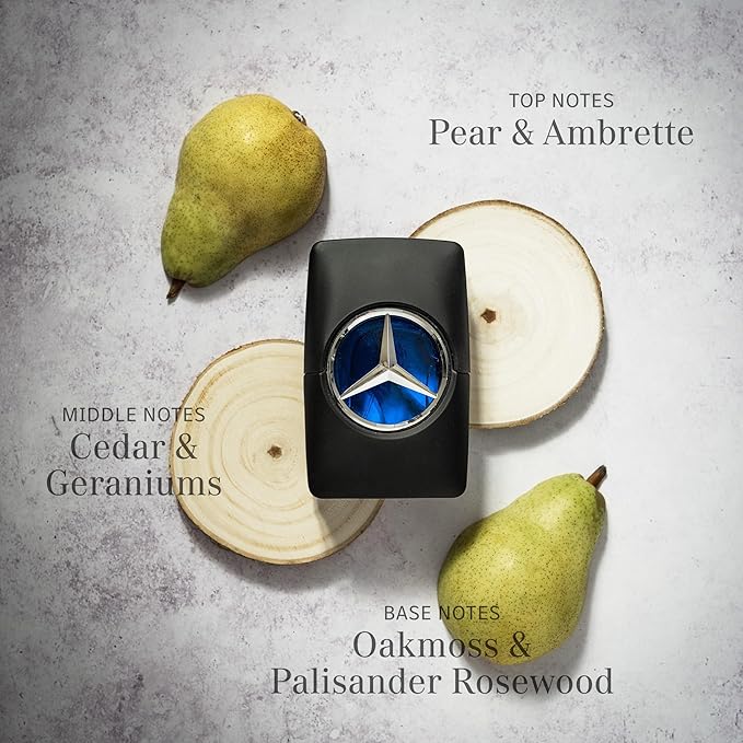 Mercedes-Benz Man - Elegant Fragrance Set With Sensual, Floral, Woody Notes - Mesmerize The Senses With Original Luxury Men’s Fragrance Gift Set - Endless Day Through Night Scent Payoff - 3 Pc