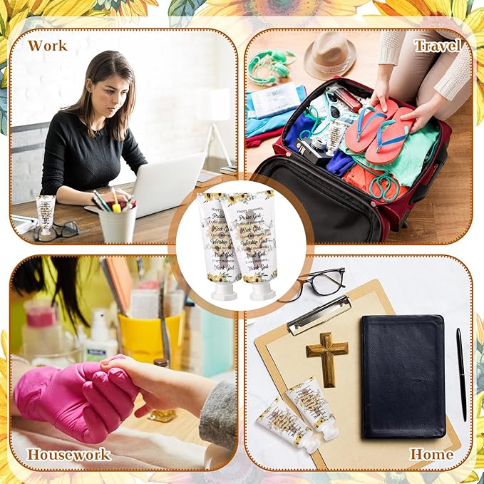 50 Pack Christian Hand Lotion Bulk Gifts for Women Mother Day Bible Mini Travel Hand Lotion Bulk for Stocking Stuffers Gifts Women Church Appreciation Teachers Coworkers(Stylish)