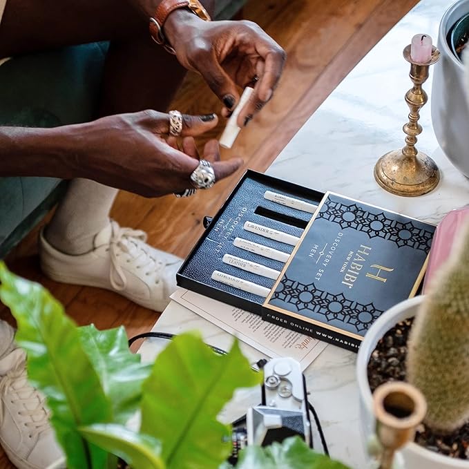 H HABIBI Men's Perfume & Oud Perfume Sample Sets - Cologne for Men, Men's Cologne Sampler,10 Mini Sprays (2 mL Each), Made in USA