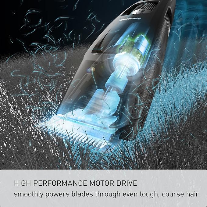 Panasonic Long Beard Trimmer for Men, 58 Length Settings and 4 Attachments for Cutting and Detailing, Cordless or Corded Operation – ER-GB96-K (Black)