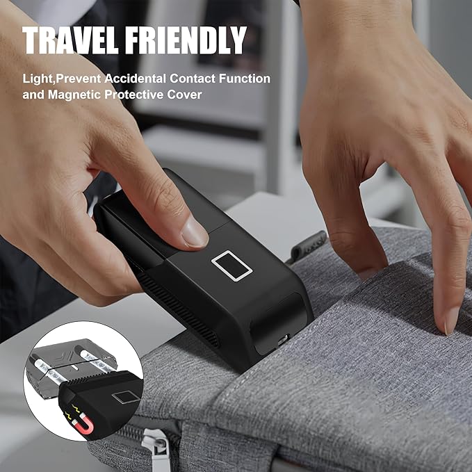 Karrte Compact Face Shaver for Man, Portable Men’s Travel Facial Hair Groomer, USB-C Rechargeable Electric Razor, IPX7 Waterproof Men's Shaver, Electric Razor for Men with Double Foil Meshes