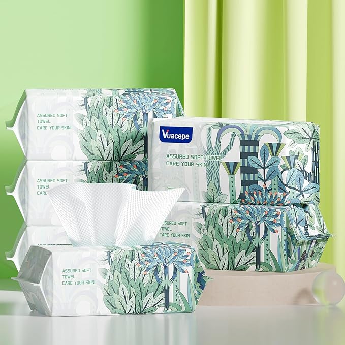 Face Towels Disposable Clean Facial Towels, Soft Cotton Dry Wipes, Disposable Face Towel for Skin Care, Towelette Cleansing, Makeup Remover Clean 600 Count